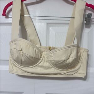 Kate Spade New York White Bikini Top Size S